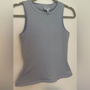 Aware blue Ribbed Tank Top